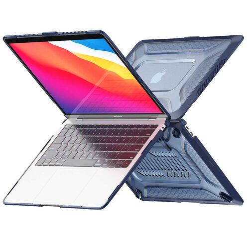 Funda TEKKU HC para MacBook Air 13 Azul A2337 M1 A2179 A1932 uso rudo 