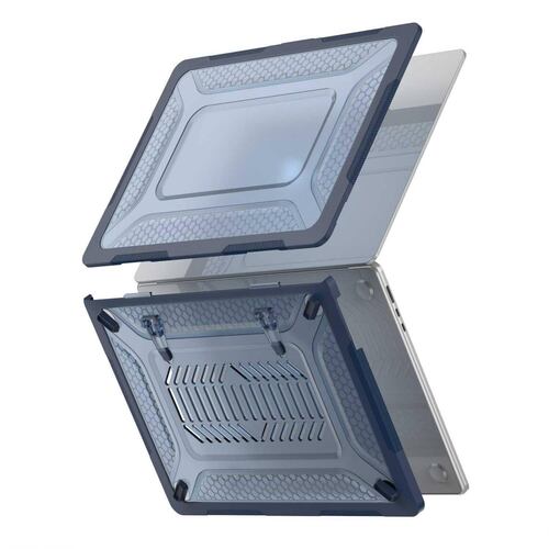 Funda TEKKU HC para MacBook Air 13 Azul A2337 M1 A2179 A1932 uso rudo 