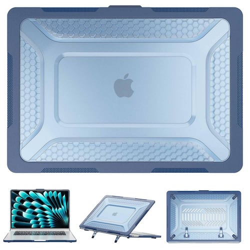 Funda TEKKU HC para MacBook Air 15 Azul A2941 A3114 uso rudo .