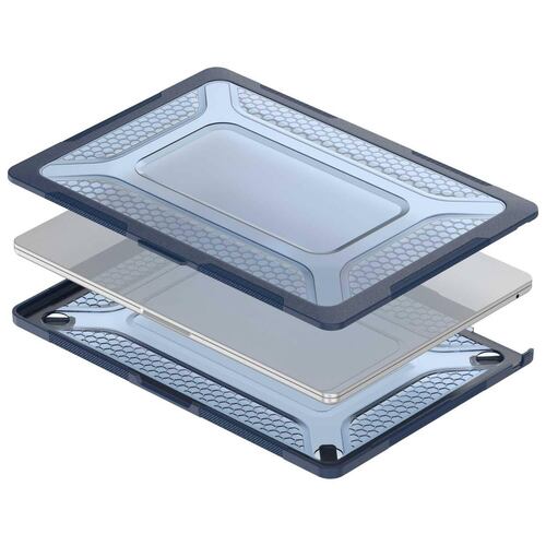 Funda TEKKU HC para MacBook Air 15 Azul A2941 A3114 uso rudo .