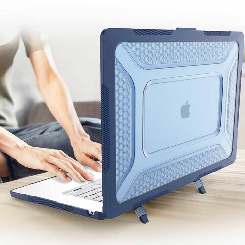 Funda TEKKU HC para MacBook Air 15 Azul A2941 A3114 uso rudo .