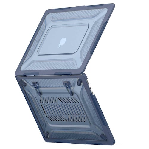 Funda TEKKU HC para MacBook Air 15 Azul A2941 A3114 uso rudo .
