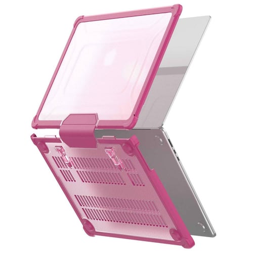 Funda TEKKU ST para MacBook Air 13 M2 M3 Rosa A2681 A3113 uso rudo 