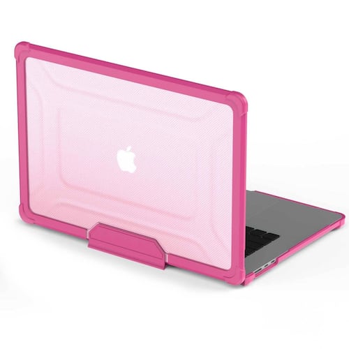 Funda TEKKU ST para MacBook Air 13 M2 M3 Rosa A2681 A3113 uso rudo 