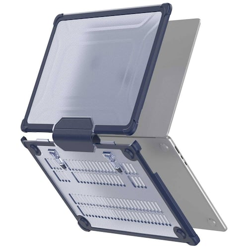 Funda TEKKU ST para MacBook PRO 13 M1 M2 Azul uso rudo A2289 A2251 A2159 A1989 A1706 A1708 