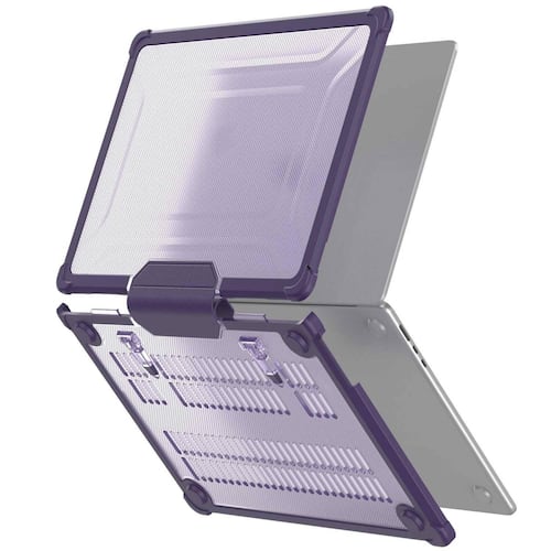Funda TEKKU ST para MacBook Air 15 Violeta uso rudo A2941 A3114 .