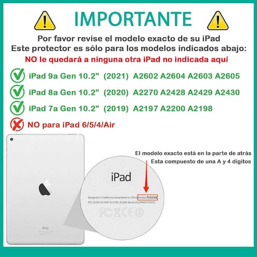 Funda TEKKU StandC uso rudo para iPad 9 iPad 8 iPad 7 10.2" MultiRosa A2602 A2605 A2270 A2428 A2430 A2197 