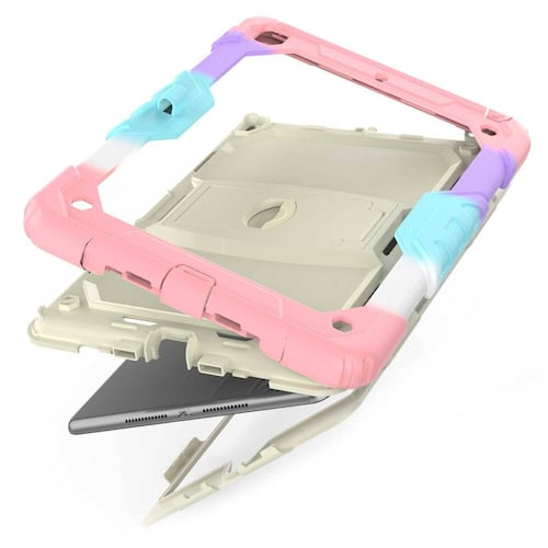 Funda TEKKU StandC uso rudo para iPad 9 iPad 8 iPad 7 10.2" MultiRosa A2602 A2605 A2270 A2428 A2430 A2197 