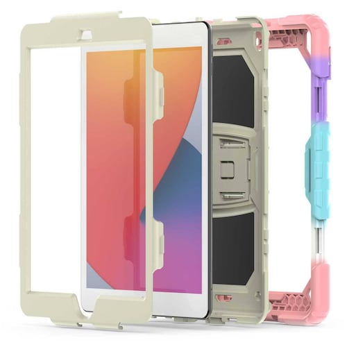 Funda TEKKU StandC uso rudo para iPad 9 iPad 8 iPad 7 10.2" MultiRosa A2602 A2605 A2270 A2428 A2430 A2197 