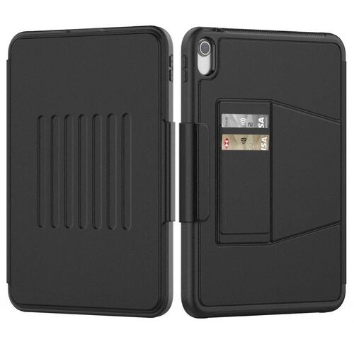 Funda TEKKU Flip SmartB para iPad Air 5 Air 4 Pro 11 Negra A2589 A2316 A2324 A2325 A2072 