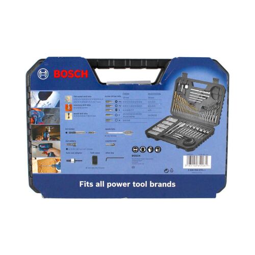 Juego de brocas de titanio y puntas de destornillador 103 pzs 070 Bosch.