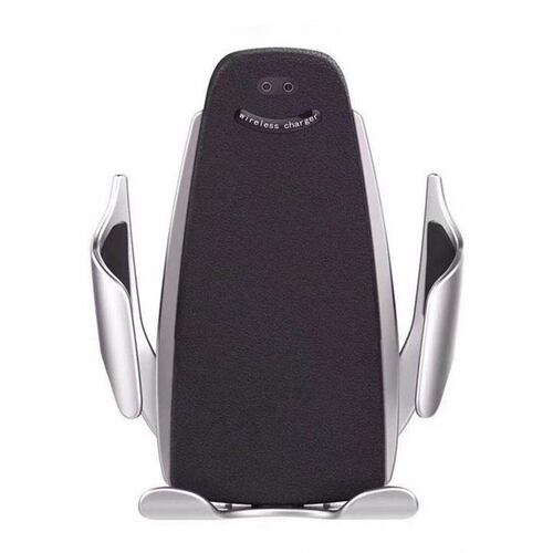 Soporte Cargador Inalambrico Para Auto Sensor Automatico 4 Plateado