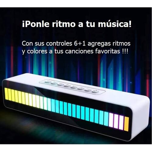Bocina Barra Sonido BT Audioritmico c/ Luz RGB Blanco.