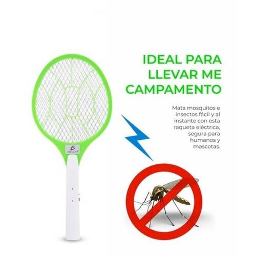 2 Raquetas Mata Mosquitos Lámpara Led Recargable Eléctrica 