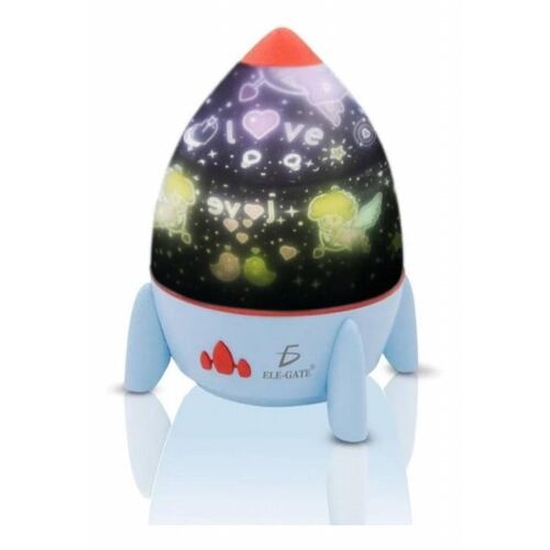 Lámpara Luz De Noche Led Infantil Proyector Estrellas Música 