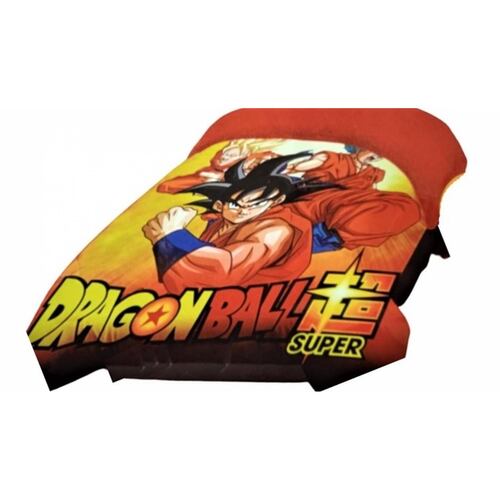 Edredón Matrimonial Dragón Ball Reverso Borrega (1.8x2.2m) .