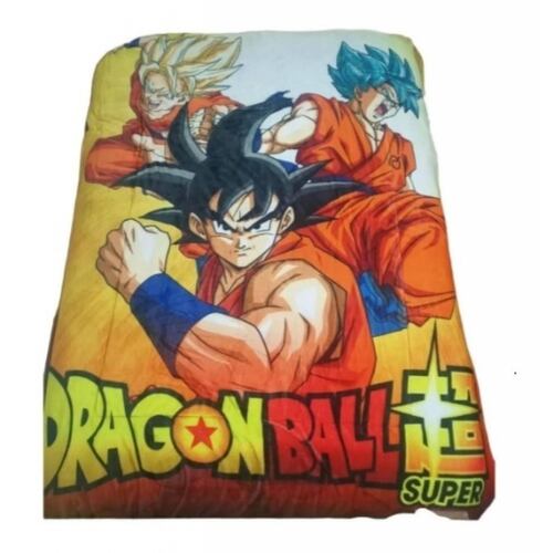 Edredón Matrimonial Dragón Ball Reverso Borrega (1.8x2.2m) .