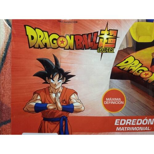 Edredón Matrimonial Dragón Ball Reverso Borrega (1.8x2.2m) .