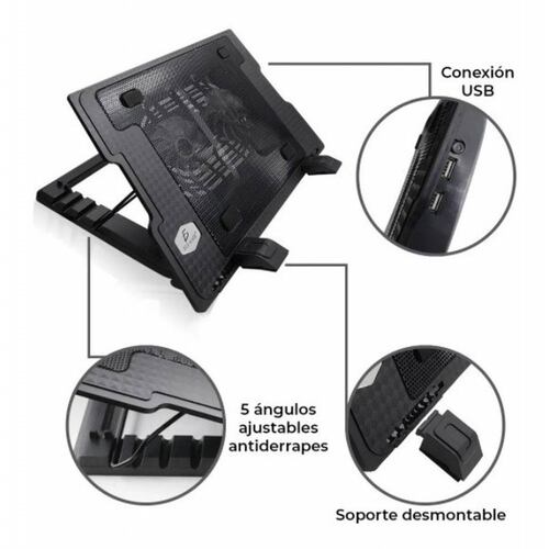 Base Enfriadora Laptop 5 Posiciones Ventilador Enfriador Usb 