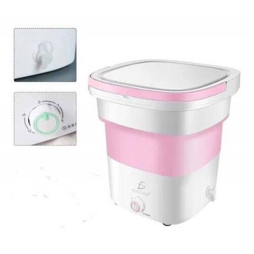 Mini Lavadora Portátil Plegable 11.5l rosa
