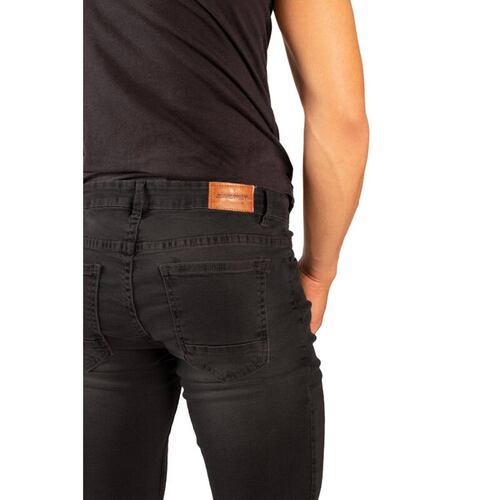 Pantalon Super Skinny Hombre Color Negro Mezclilla Confort 7468 