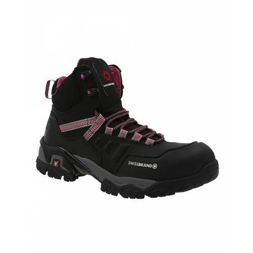 Bota Industrial Swissbrand Alpes 414 C Negro Rosa Dama