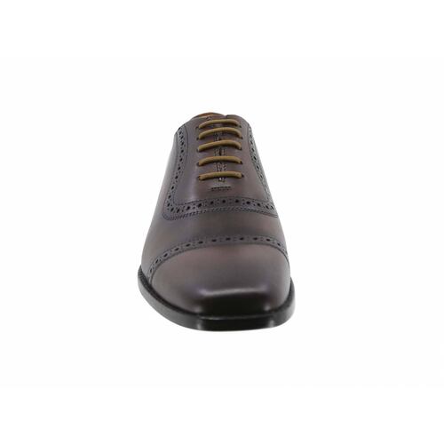 Zapato Bostoniano Suela De Cuero Triples Firenze 36151 Caoba para Hombre