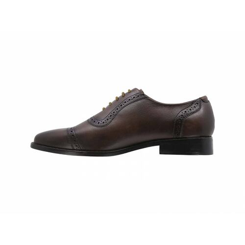 Zapato Bostoniano Suela De Cuero Triples Firenze 36151 Caoba para Hombre