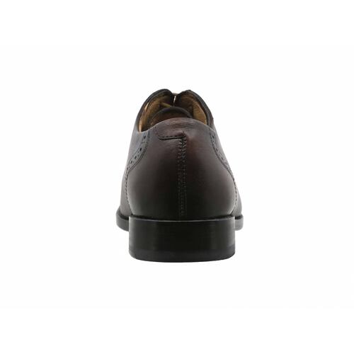 Zapato Bostoniano Suela De Cuero Triples Firenze 36151 Caoba para Hombre