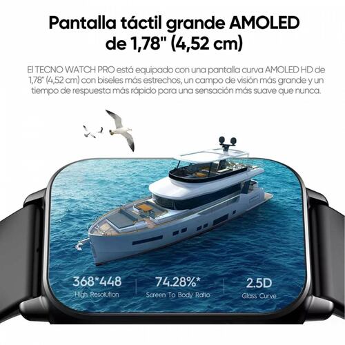 Smartwatch TECNO watch PRO contesta llamadas y recibe notificaciones