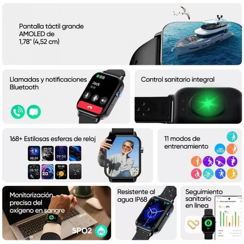 Smartwatch TECNO watch PRO contesta llamadas y recibe notificaciones
