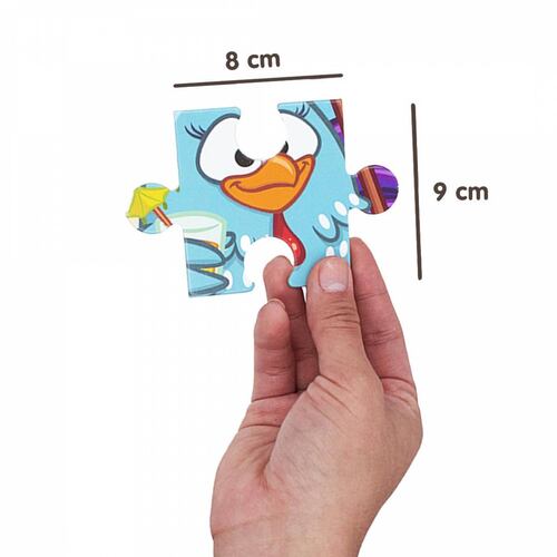 Rompecabezas 2 en 1 Gallina Pintadita Deporte 12 y 24 Piezas .