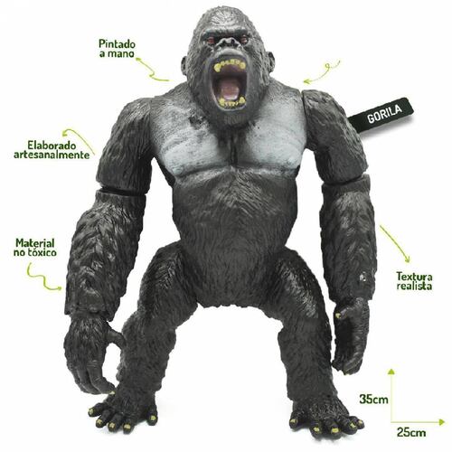 Gorila Gigante King Kong, Pintado A Mano. Figura Dinosaurio 
