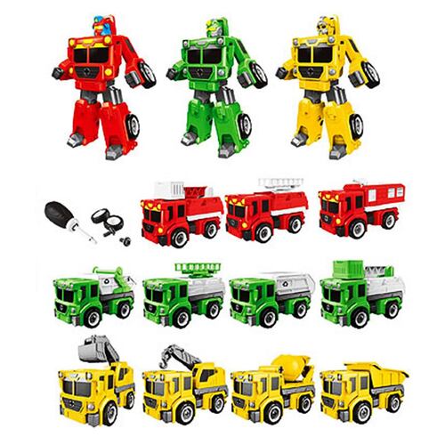 Carros Transformers 2 en 1 DIY Robot y Vehiculo 2 Piezas .