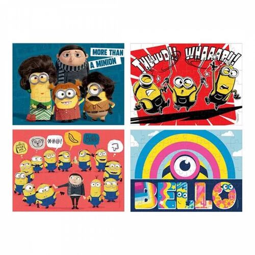 Rompecabezas 4 en 1 Minions 2 - 60 Piezas c/u Infantil .