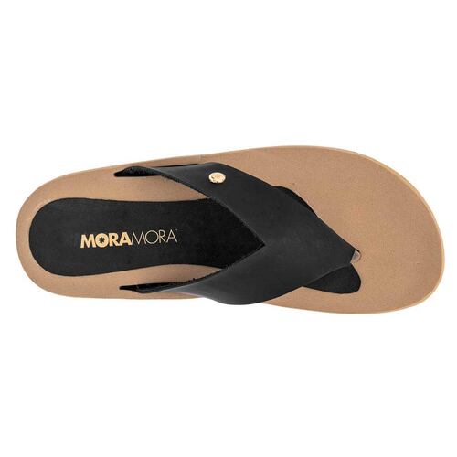 SANDALIA PATA DE GALLO de Moramora Para Mujer en Negro 145556 T6