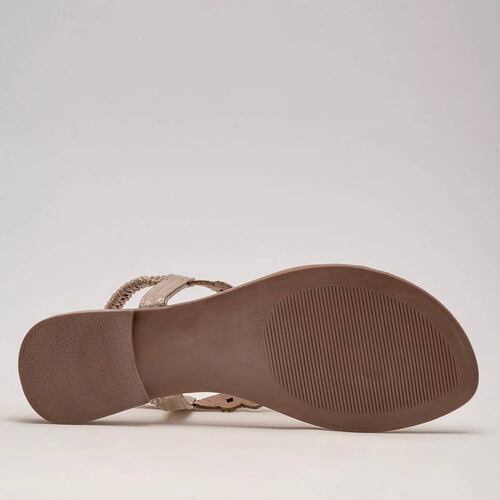 SANDALIA PATA DE GALLO  de Moramora Para Mujer Oro 1800400 T7