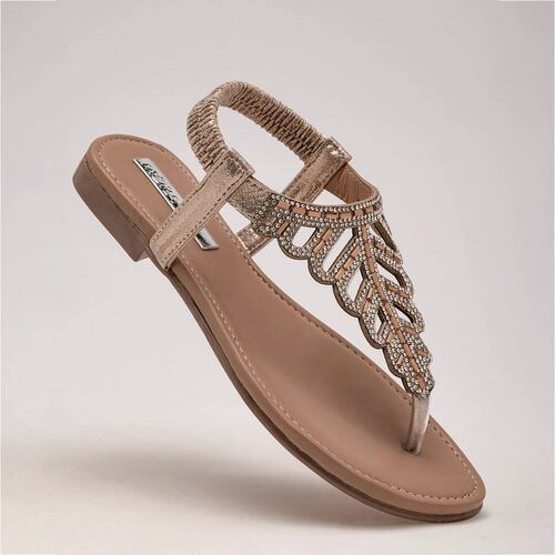 SANDALIA PATA DE GALLO  de Moramora Para Mujer Oro 1800400 T7