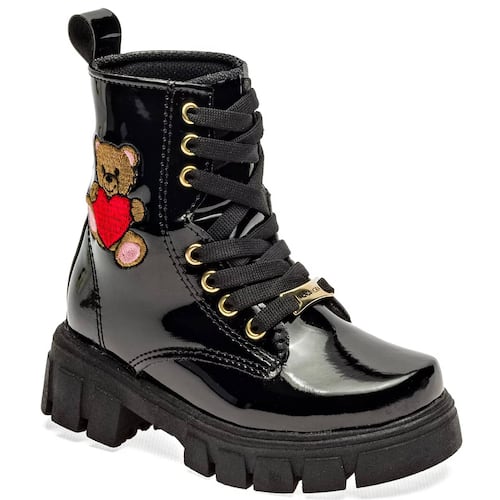 BOTIN CHAROL OSITO de Moramora Para Niña Negro 204206 T7
