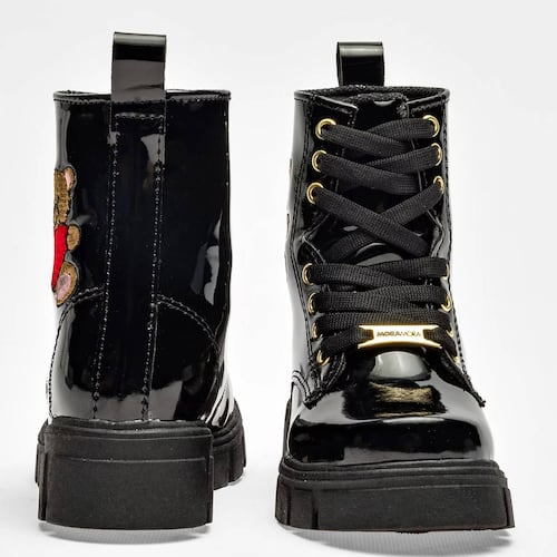 BOTIN CHAROL OSITO de Moramora Para Niña Negro 204206 T7