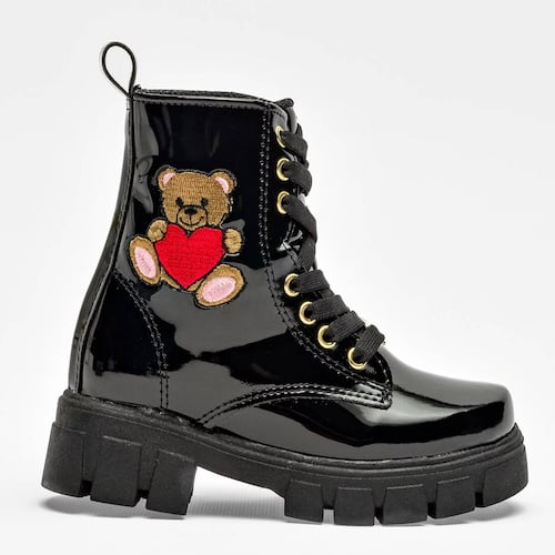 BOTIN CHAROL OSITO de Moramora Para Niña Negro 204206 T7