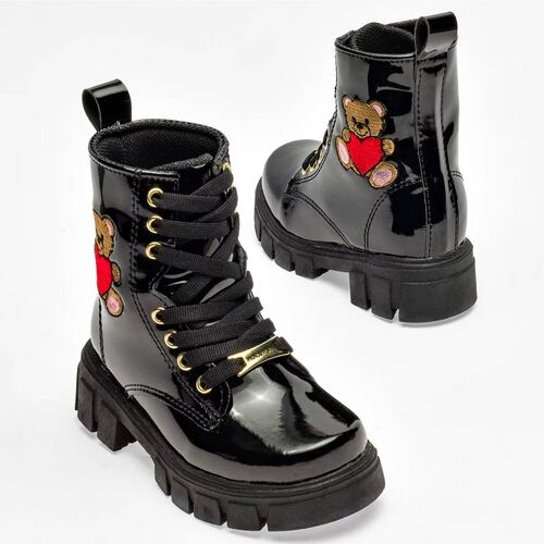 BOTIN CHAROL OSITO de Moramora Para Niña Negro 204206 T7