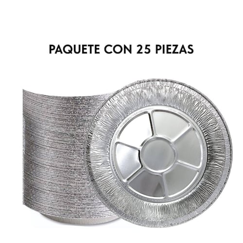Molde Para Pay de aluminio 30 cm Paquete De 25 piezas 