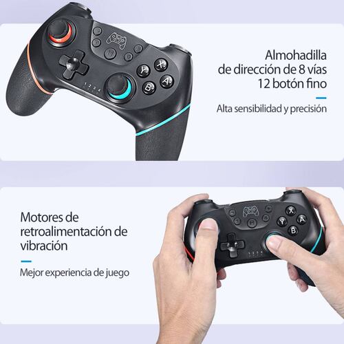 Control Brandtrendy Pro para Nintendo Switch PC Joystick Remoto Bluetooth Rojo Azul