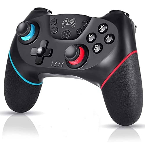 Control Brandtrendy Pro para Nintendo Switch PC Joystick Remoto Bluetooth Azul Rojo.