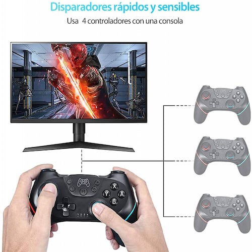 Control Brandtrendy Pro para Nintendo Switch PC Joystick Remoto Bluetooth Azul Rojo.