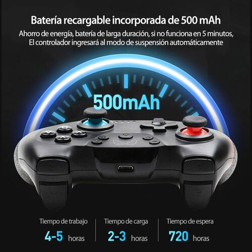 Control Bluetooth Pro Joystick para Consola Nintendo Switch y PC Gamepad Eje de Giroscopio.