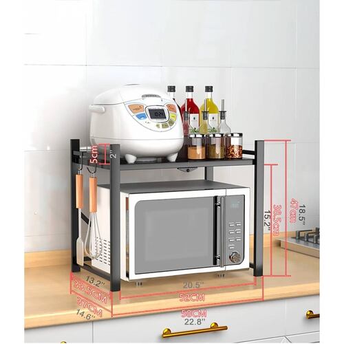 Mueble moderno ajustable para microondas 2 niveles de acero