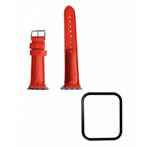 Kit Correa Extensible de tela para Apple Watch 44 mm más un Cristal templado de 44 mm