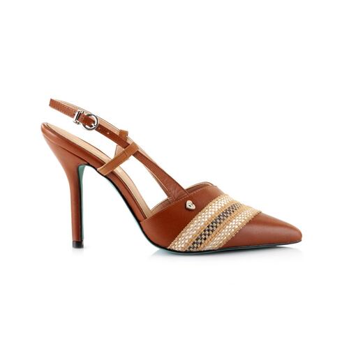 Zapatilla Stiletto Camel Tejido PIKIKI 